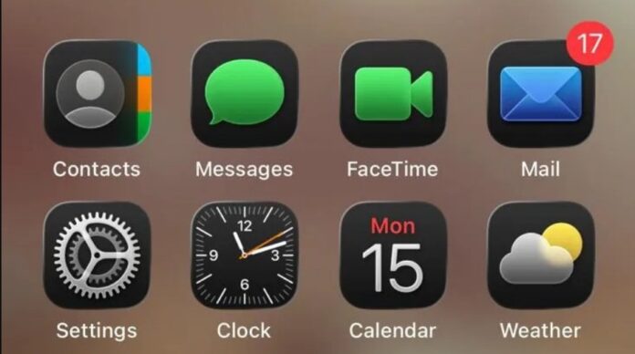 Các biểu tượng ứng dụng trong Liquid Glass của iOS 26 (Ảnh: Internet)