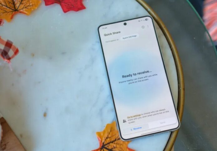 Tính năng Chia sẻ nhanh của One UI 8 trên điện thoại Galaxy S25 Edge (Ảnh: Internet)