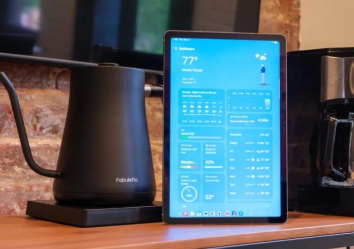 Ứng dụng thời tiết của Samsung trên máy tính bảng Galaxy Tab S10 FE (Ảnh: Internet)