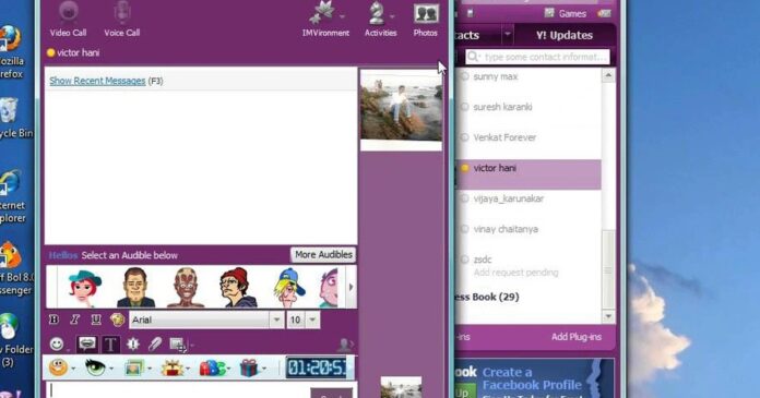 Giao diện của Yahoo! Messenger (Nguồn: Internet)