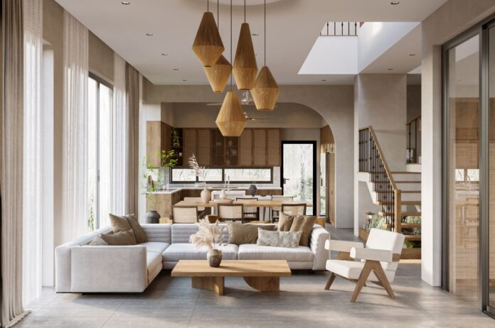 Các vật liệu tự nhiên như gỗ, đá, mây tre, đất sét hay vải lanh