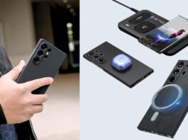 Điện thoại Galaxy S26 Ultra của Samsung sẽ có cụm camera lớn và sạc không dây Qi2? Hình ảnh ốp lưng của điện thoại Galaxy S26 cho thấy cụm camera lồi và sạc không dây Qi2 (Ảnh: Internet)
