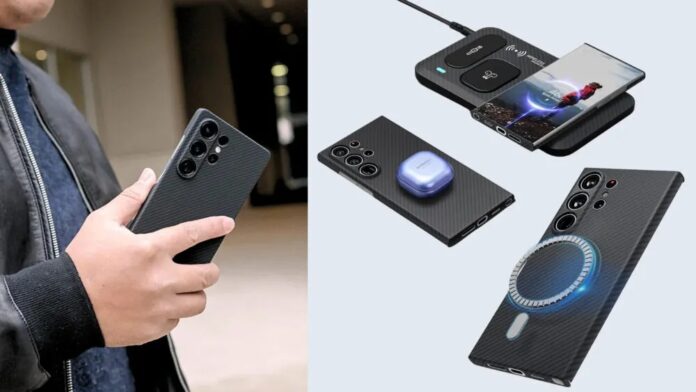 Hình ảnh ốp lưng của điện thoại Galaxy S26 cho thấy cụm camera lồi và sạc không dây Qi2 (Ảnh: Internet) Hình ảnh ốp lưng của điện thoại Galaxy S26 cho thấy cụm camera lồi và sạc không dây Qi2 (Ảnh: Internet)