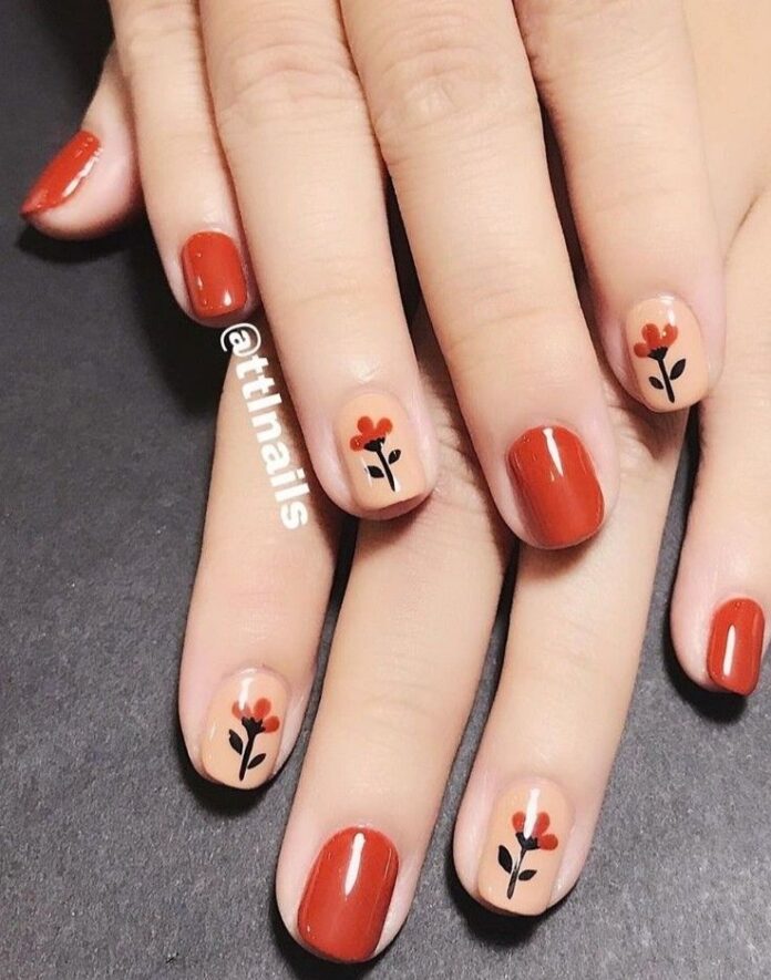 Những mẫu nail tay đẹp cho mùa thu dịu dàng, thơ mộng (Ảnh: Internet)