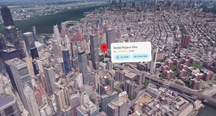 Xem ứng dụng Google Maps trên kính Galaxy XR (Ảnh: Internet) Xem ứng dụng Google Maps trên kính Galaxy XR (Ảnh: Internet)