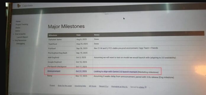 Thông tin rò rỉ về ngày ra mắt phiên bản Gemini 3.0 (Ảnh: Internet) Thông tin rò rỉ về ngày ra mắt phiên bản Gemini 3.0 (Ảnh: Internet)