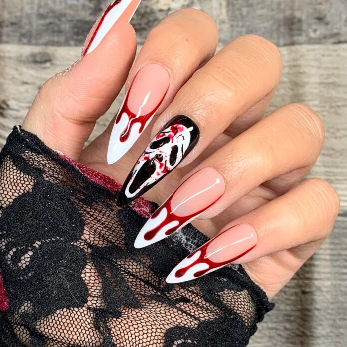 Mẫu nail Halloween đẹp "sang chảnh" quyến rũ (Ảnh: Internet)
