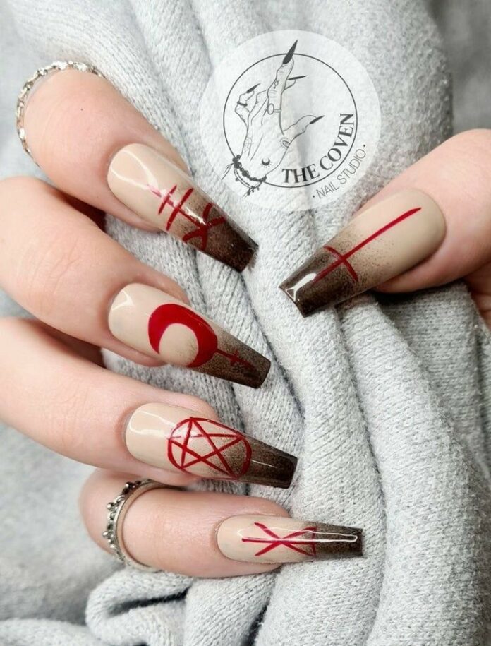 Mẫu nail Halloween đẹp "sang chảnh" quyến rũ (Ảnh: Internet)