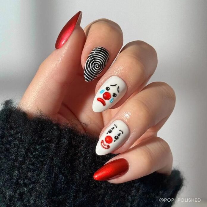 Mẫu nail Halloween ngắn cute (Ảnh: Internet)