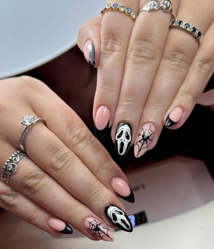 Mẫu nail Halloween ngắn cute (Ảnh: Internet)