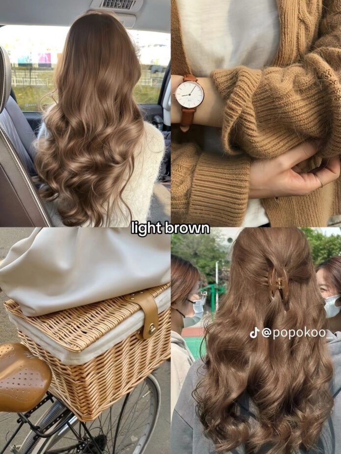 Màu tóc nâu sáng cơ bản