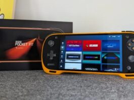 Máy chơi game KONKR Pocket FIT kèm hộp (Ảnh: Internet)