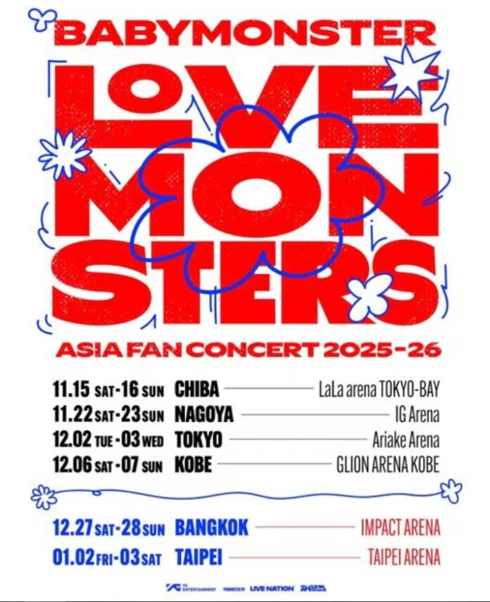 Lịch trình fan concert châu Á của BABYMONSTER thêm nhiều địa điểm (Ảnh: Internet)