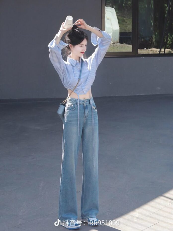 Áo sơ mi cách điệu và quần suông