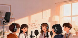 Sân khấu nhạc tri ân riêng tư trong lớp học, học sinh đàn hát gửi lời cảm ơn thầy cô nhân ngày 20/11.