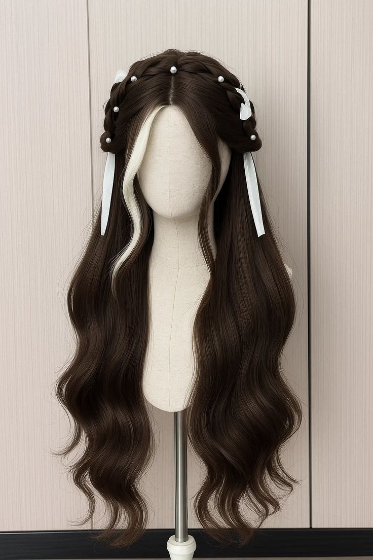 Tóc xoăn lơi tết nơ nửa đầu