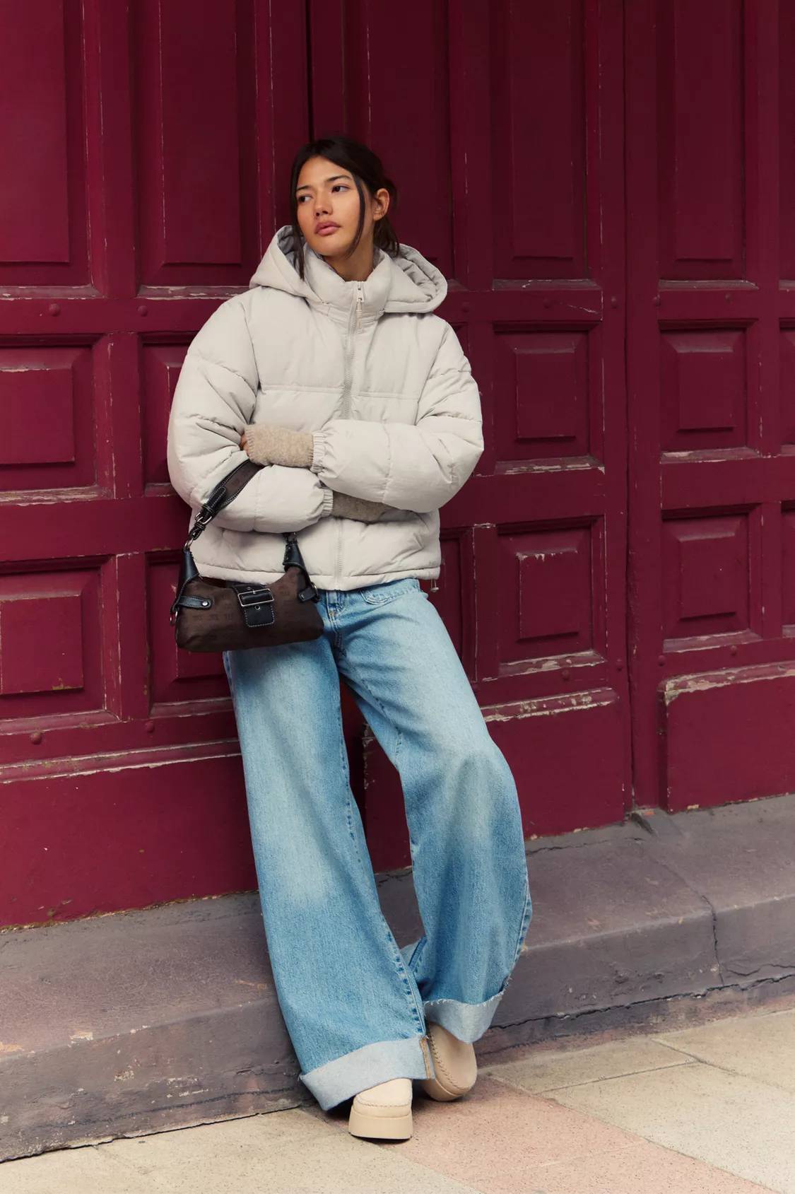 Áo khoác phao + quần jeans