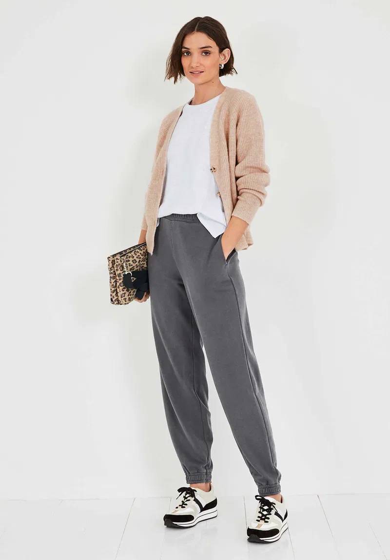 Áo cardigan + áo phông + quần jogger