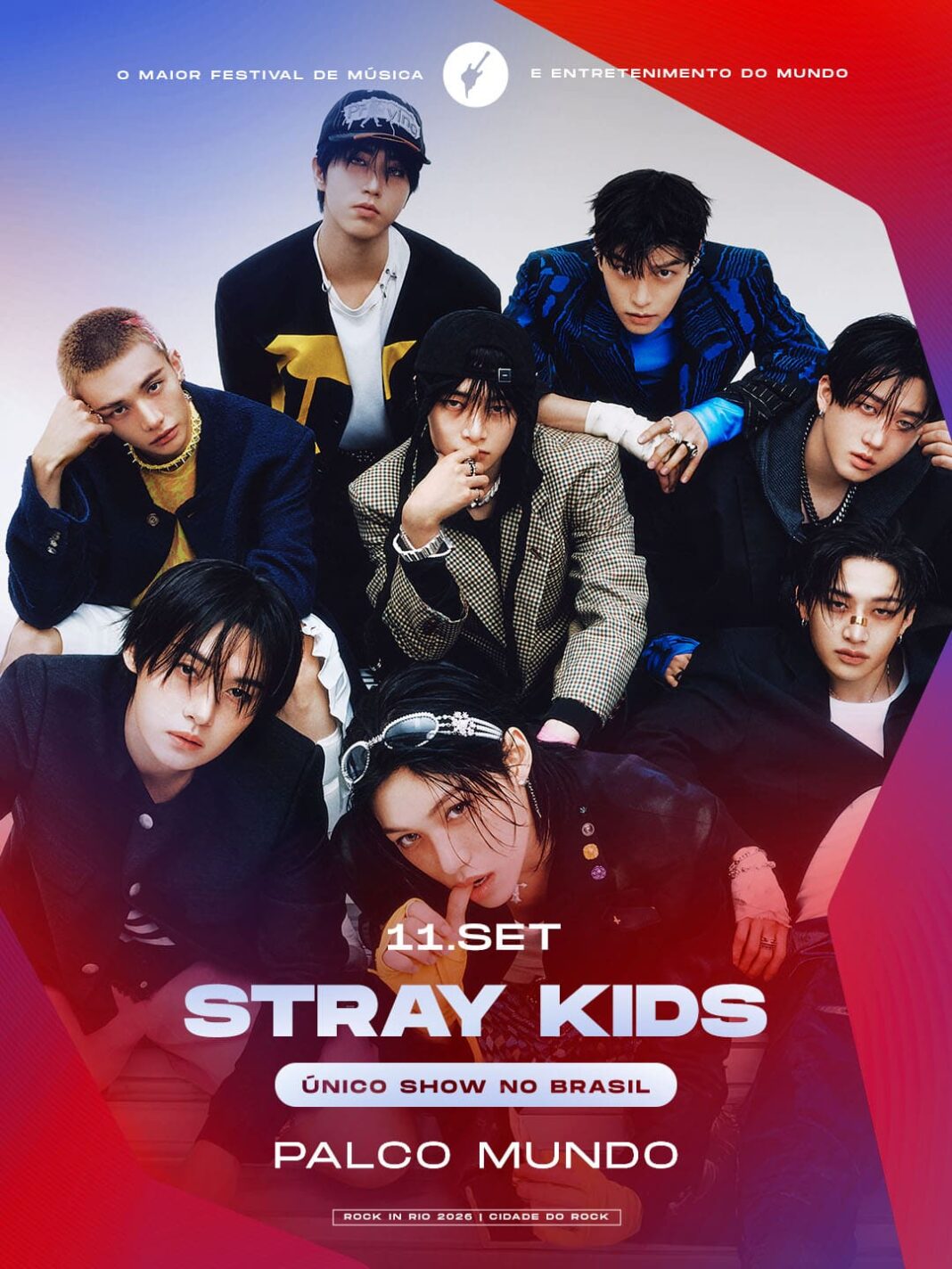 Stray Kids tiếp tục khẳng định tầm ảnh hưởng toàn cầu khi trở thành nghệ sĩ K-pop đầu tiên góp mặt tại Rock in Rio – lễ hội âm nhạc lớn nhất Brazil