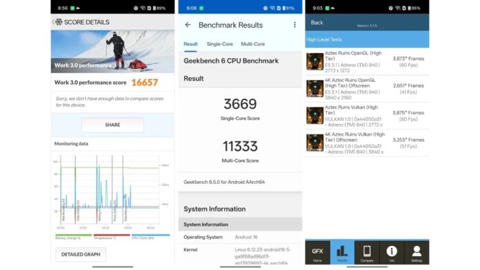 Điểm GeekBench OnePlus 15 (Ảnh: Internet)
