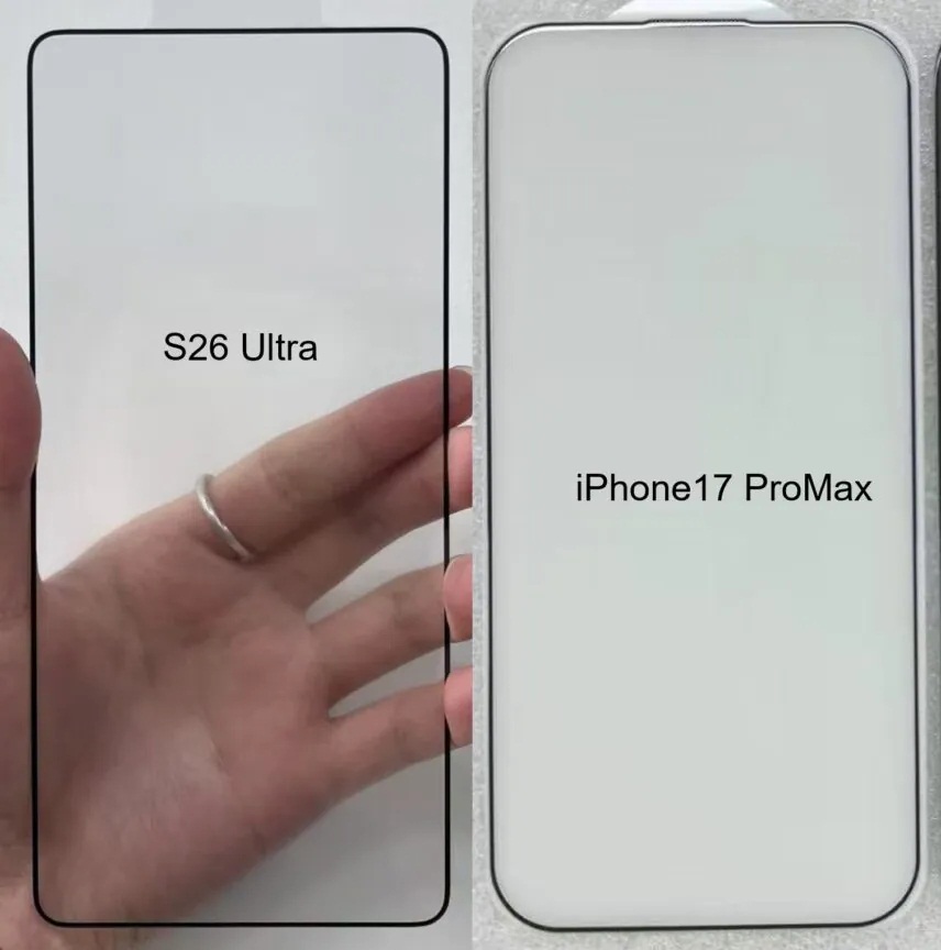 Hình ảnh điện thoại Galaxy S26 Ultra so với iPhone 17 Pro Max (Ảnh: Internet)