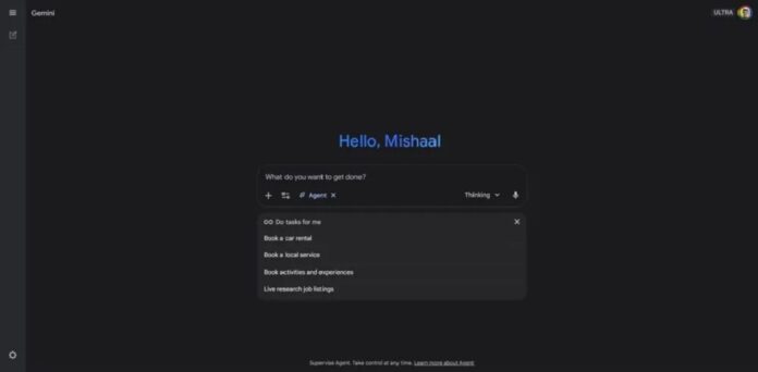 Các gợi ý xuất hiện khi chọn "Thực hiện nhiệm vụ cho tôi" trên Gemini (Ảnh: Internet) Các gợi ý xuất hiện khi chọn "Thực hiện nhiệm vụ cho tôi" trên Gemini (Ảnh: Internet)