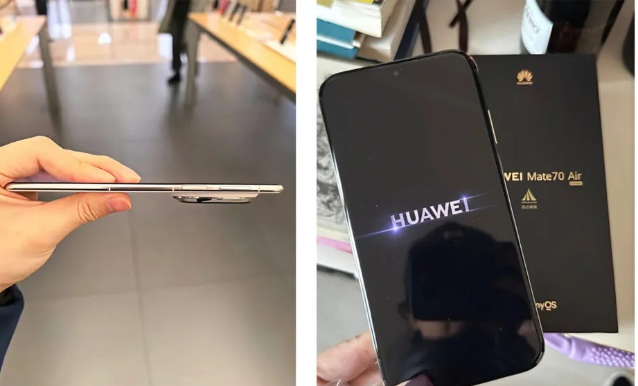Hình ảnh rò rỉ điện thoại HUAWEI Mate 70 Air trên Weibo (Ảnh: Internet)