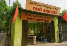 Hình ảnh quán phở trong game Brother Hai s Pho Restaurant được người hâm mộ dùng AI phục dựng (Nguồn: Internet)