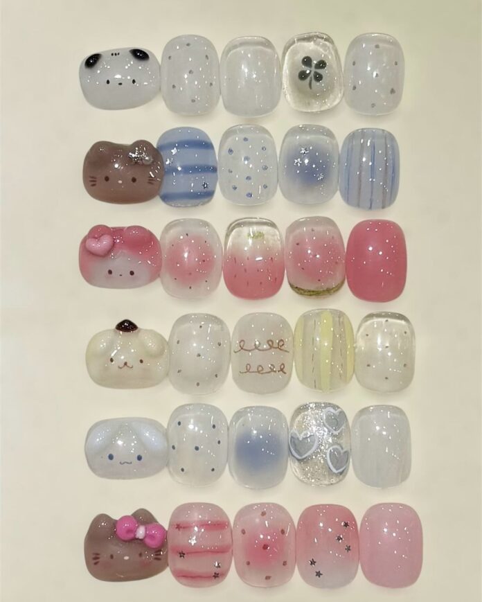 nail mặt thú nổi