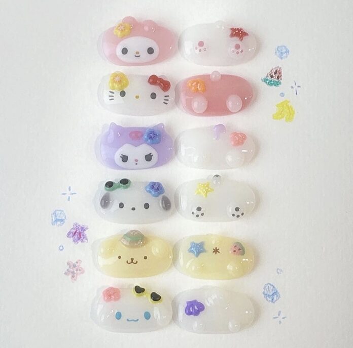 nail mặt thú nổi