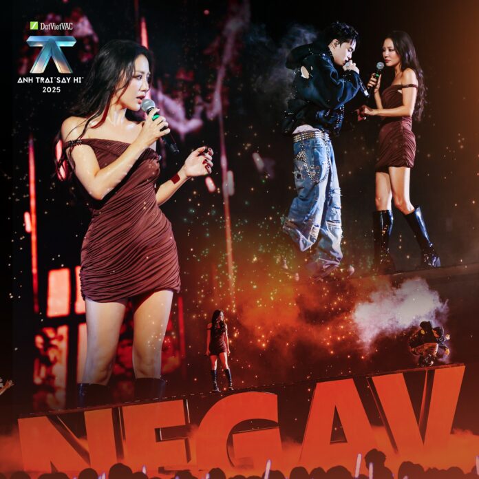 Văn Mai Hương đến hỗ trợ Negav bởi đó là "Negav" tại đêm chung kết (Nguồn: internet)