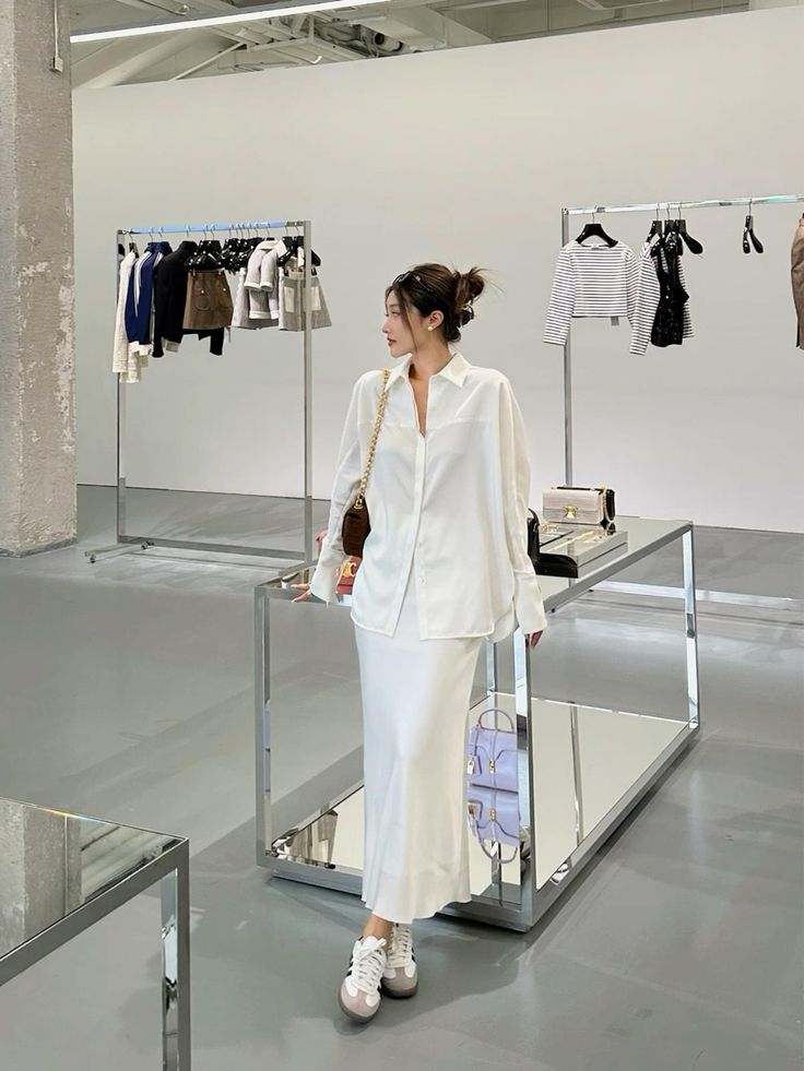 Chân váy lụa dáng suông