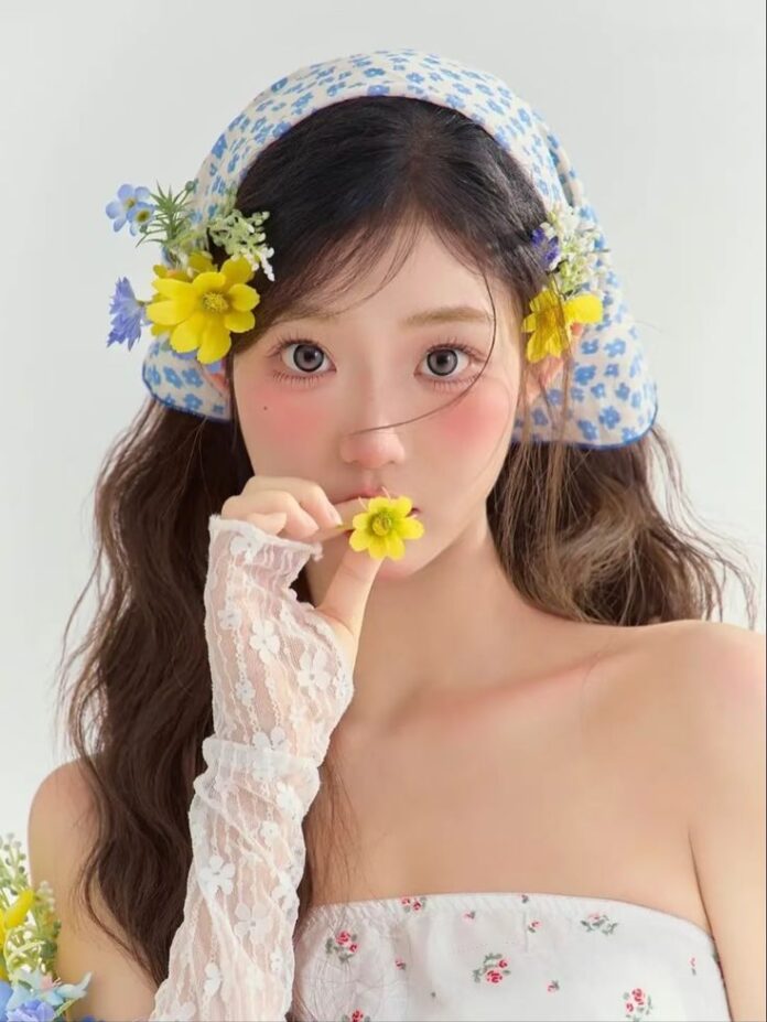 Trang điểm mắt to tròn má ửng hồng