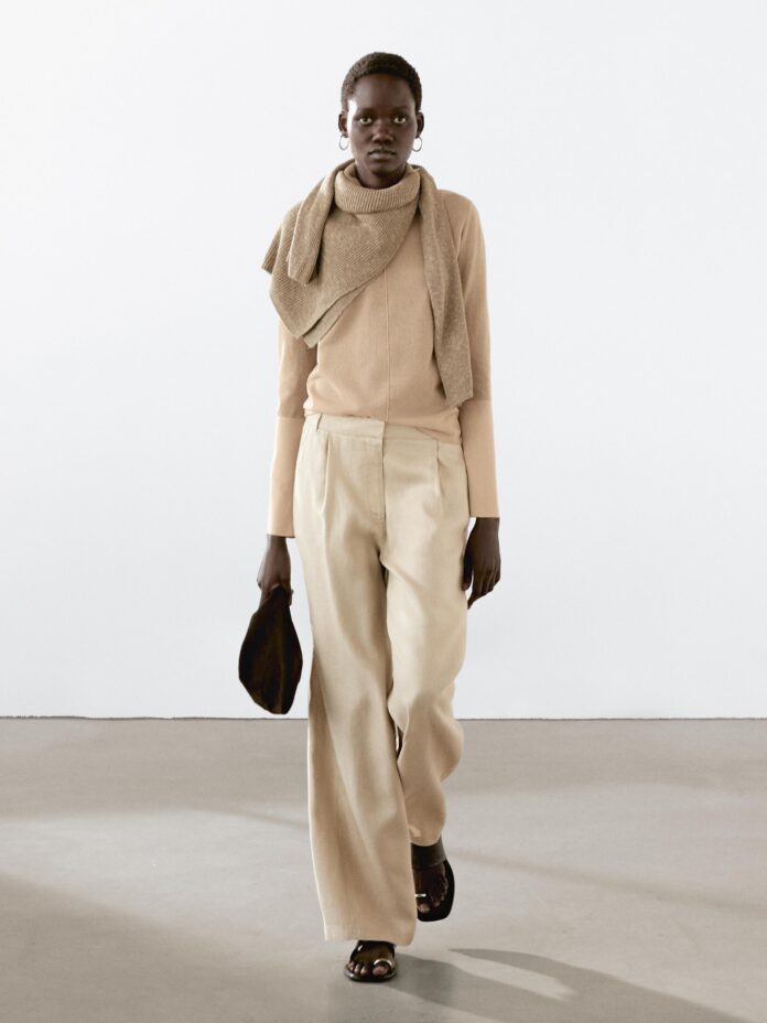 Áo len, quần dài,khăn quàng cổ