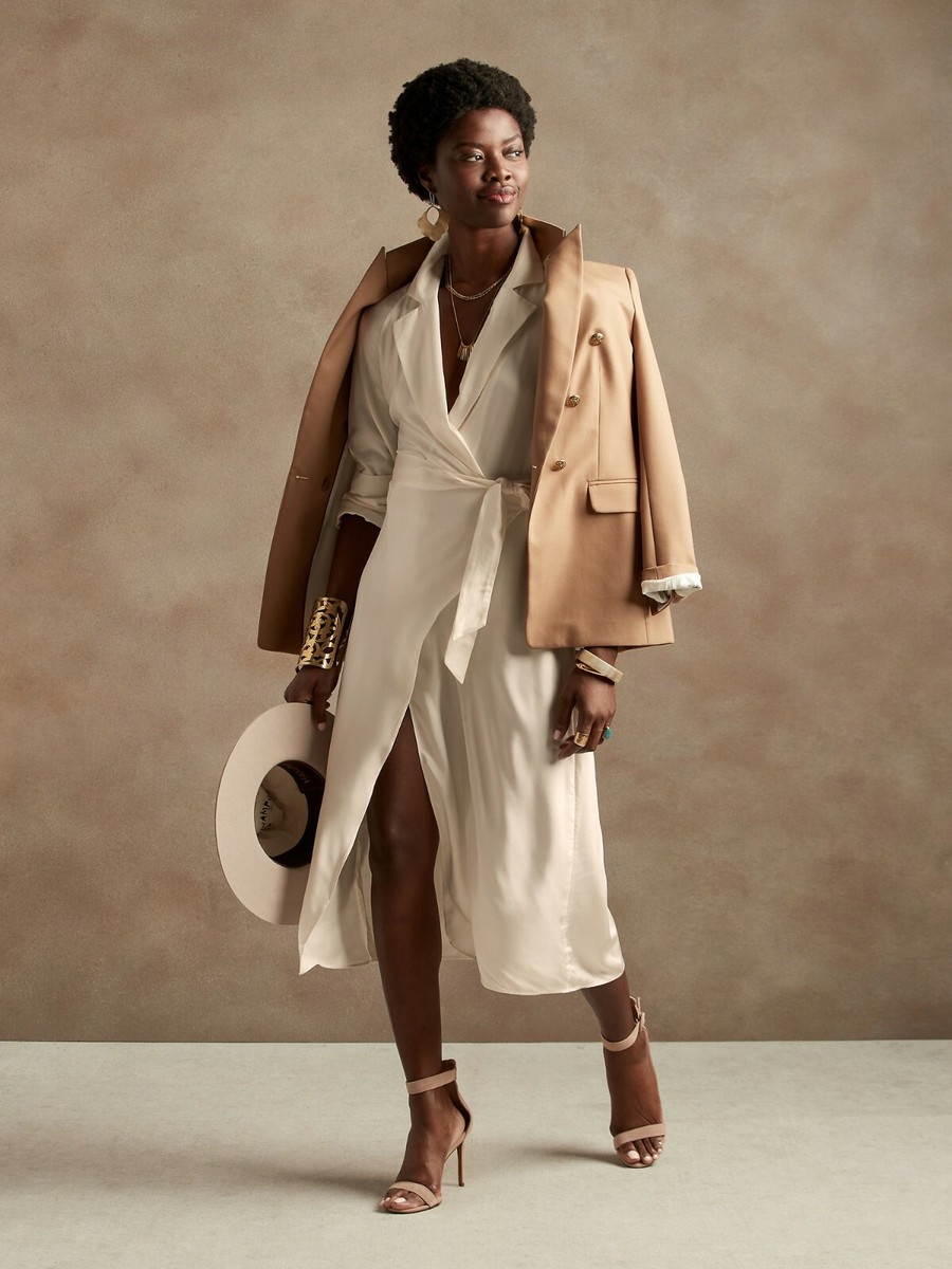 Váy quấn và áo khoác