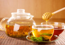 trà và mật ong