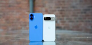 iPhone 16 Plus màu Ultramarine và điện thoại Pixel 9 màu Porcelain (Ảnh: Internet)