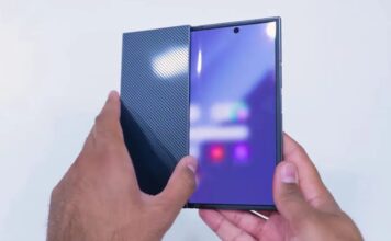 7 điều bí mật về điện thoại gập 3 màn hình Galaxy Z TriFold của Samsung vẫn chưa được tiết lộ Galaxy Z TriFold gập một phần (Ảnh: Internet)