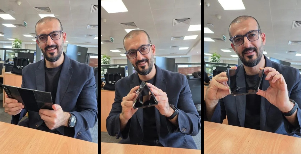 Hình ảnh được cho là nguyên mẫu của Galaxy Z TriFold (Ảnh: Internet)