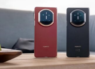 Điện thoại màn hình gập HUAWEI Mate X7 màu Đỏ Tinh Vân & Đen (Ảnh: Internet)