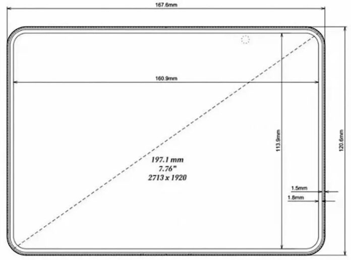 Sơ đồ kích thước của iPhone Fold (Ảnh: Internet)