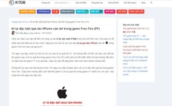 Cùng giới trẻ khám phá “kí tự quả táo iPhone” cùng kho kí tự đặc biệt tại KTDB.NET kí tự quả táo iPhone