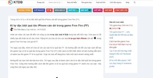 Cùng giới trẻ khám phá “kí tự quả táo iPhone” cùng kho kí tự đặc biệt tại KTDB.NET kí tự quả táo iPhone