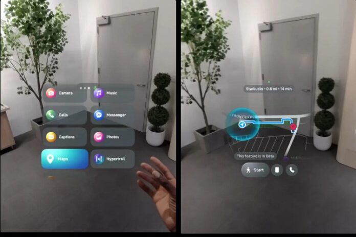 Giao diện của kính Meta Ray Ban (Ảnh: Internet) Giao diện của kính Meta Ray Ban (Ảnh: Internet)