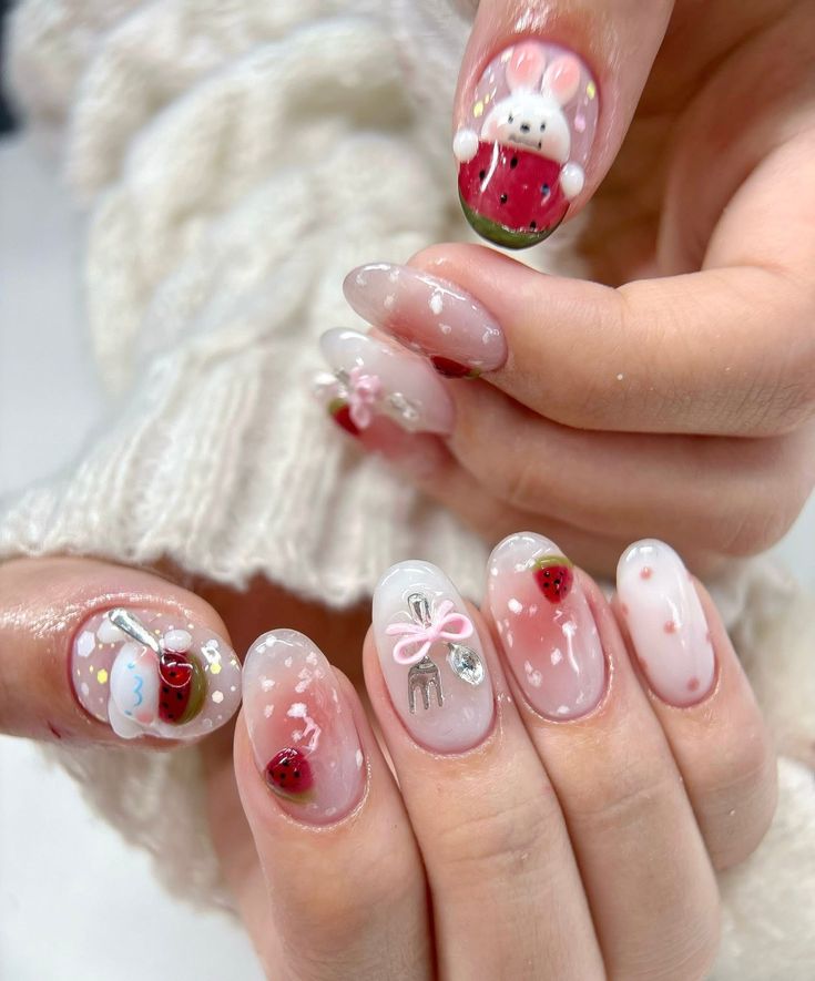 Mẫu nail hình nổi thịnh hành
