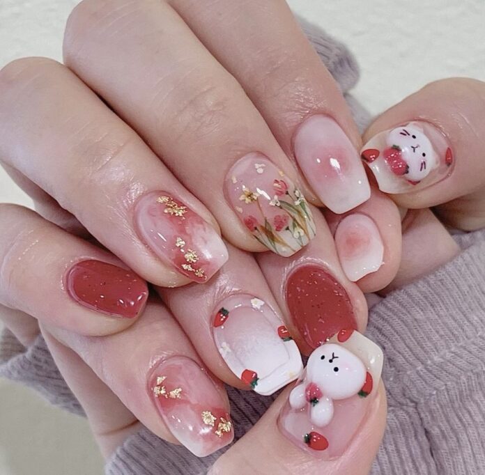 Đắp gel siêu cute