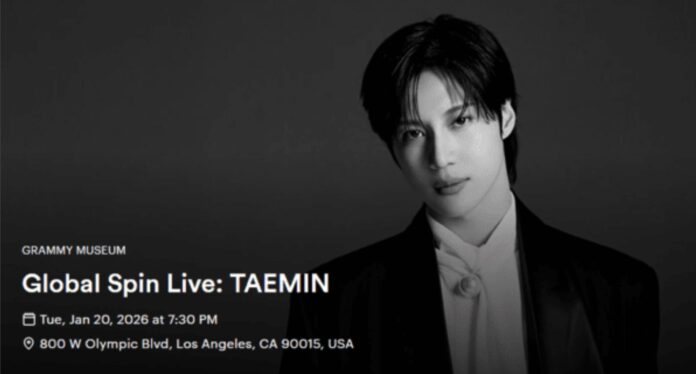Taemin là nghệ sĩ Hàn Quốc biểu diễn tại “Global Spin Live" (Ảnh: Internet)