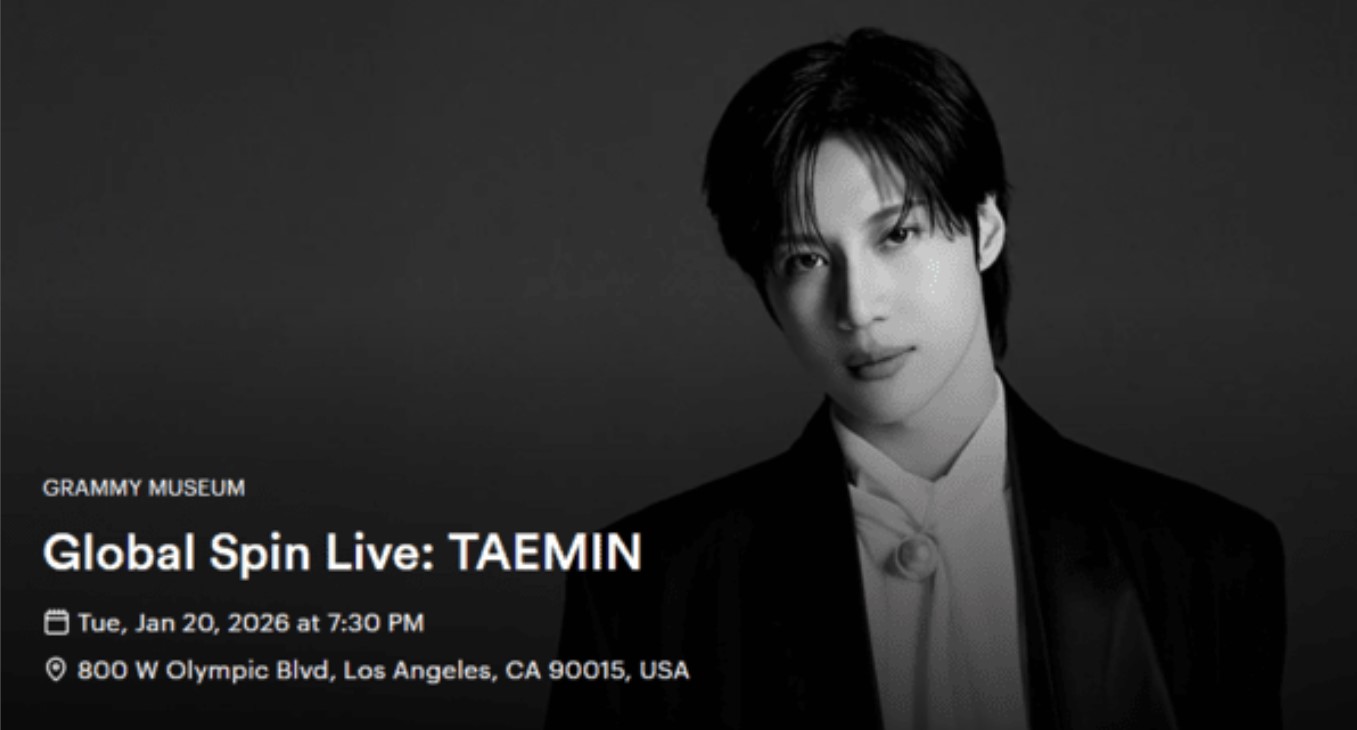 Taemin xác nhận biểu diễn tại “Global Spin Live” do Bảo tàng GRAMMY tổ chức