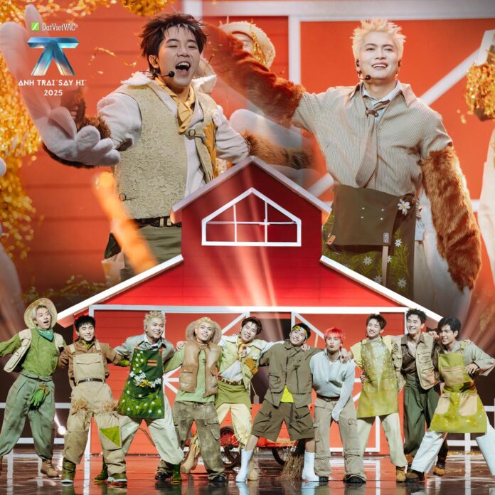 Bài hát "Ngất Ngây Con Gà Tây" mang năng lượng tích cực cùng tình anh em thân thiết trong Anh trai Say Hi (Nguồn: internet)