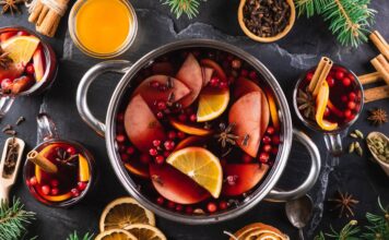 Thức uống Giáng sinh Mulled Grape Juice Punch